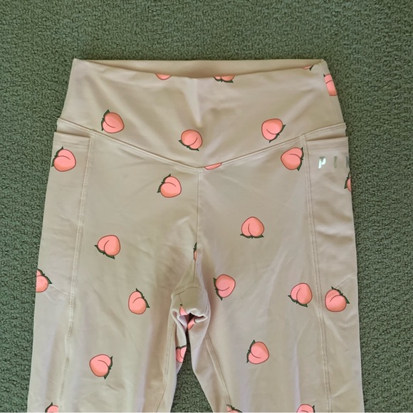VS Victorias Secret PINK Ultimate High Waisted Legging Pant Patterned Peach 🍑 - Picture 2 of 7